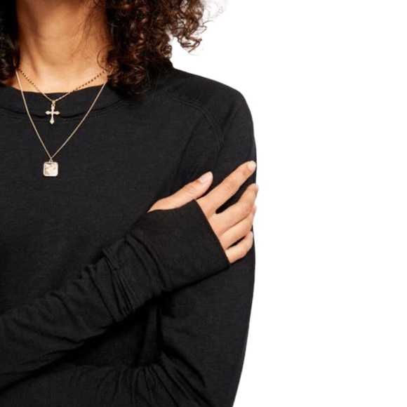 NEW Free People We The Free Arden Tee - Black - Picture 6 of 16